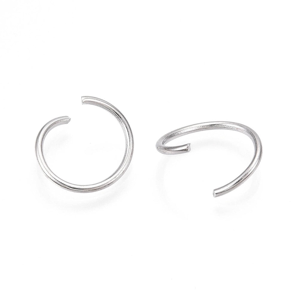 Iron Open Jump Rings Round Cadmium Free & Nickel Free & Lead Free Platinum 14x1.2mm Inner Diameter: 11.6mm about 2700pcs/1000g