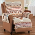 thumbnail image 2 of Collections Etc Quilted Neutral Southwest Geometric Furniture Cover, 2 of 2