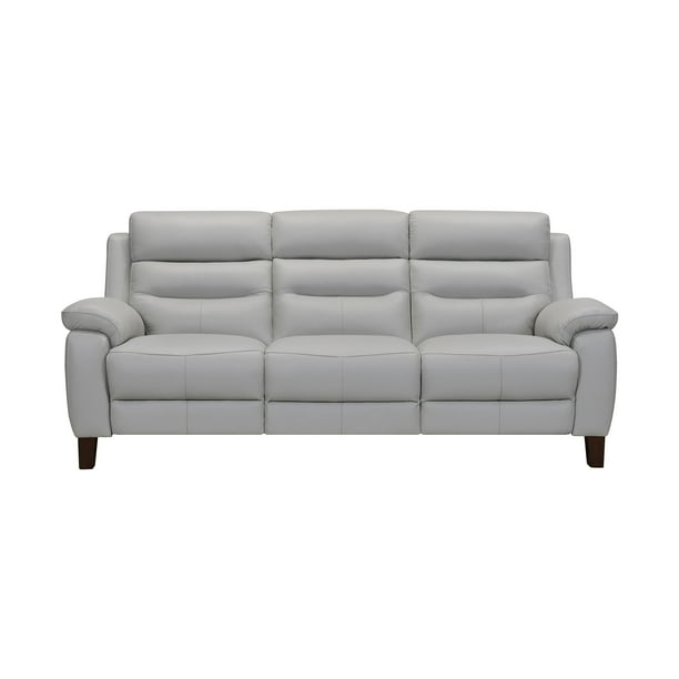 Hayward 82" Dove Gray Leather Power Reclining Sofa - Walmart.com