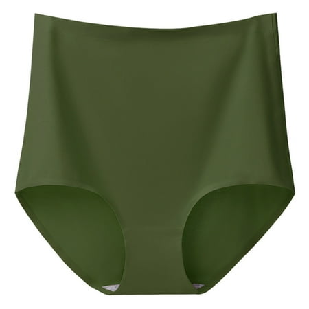 ameIAEA Stretchy Soft Underwear for Women High Rise Silk Seamless Panties Full Coverage Invisible Briefs