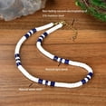 thumbnail image 2 of Collar de playa de piedra de concha natural pura para hombres y mujeres, joyería bohemia de surf, collar de cuentas étnicas tribales simples, 2 of 4