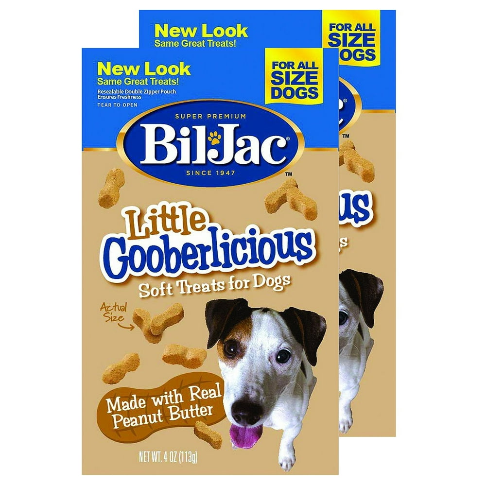 BilJac Little Gooberlicious Peanut Butter Dog Treats 4 oz, 2 Pack