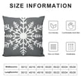 thumbnail image 5 of Nawypu  Pack of  Cozy Fleece Throw Pillow Cases Covers for Couch Bed Sofa Christmas Snowflakes  Medium Grey, 5 of 5