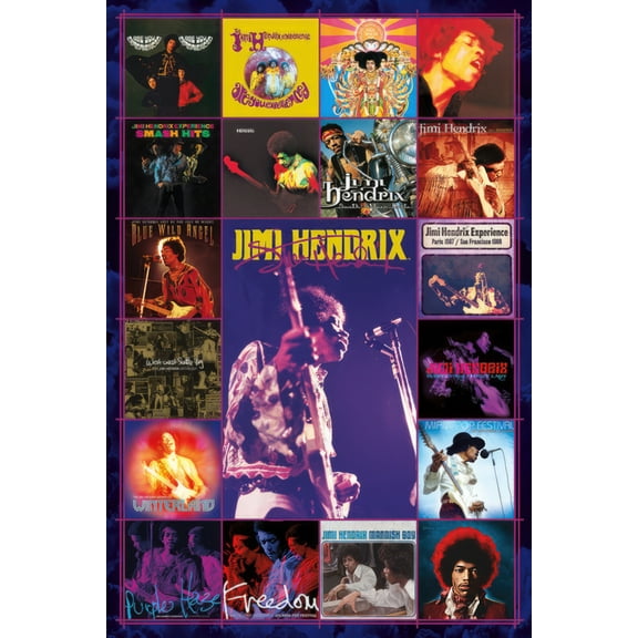Jimi Hendrix - Music Poster (Album Covers - Montage) (Size: 24" x 36")