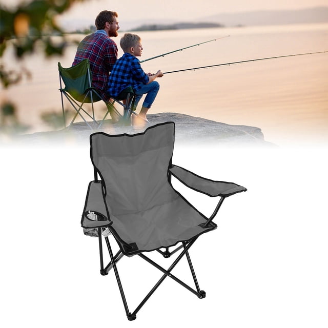 Silla Para Exteriores, Tela Oxford, Tubo De Acero, Fácil De Abrir, Portavasos Ligero, Silla De Camping Con Bolsa De Almacenamiento Para Pescar