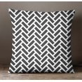 thumbnail image 2 of S4Sassy Ikat Print Pillow Cover Gray Square Cushion Cover Bed Pillow Case Home Decor-12 x 12 Inches, 2 of 4