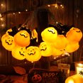 thumbnail image 2 of Luces LED de cadena de calabaza de Halloween JAMW 9.8 pies 20 luces temporizador tamaño gigante 3D Jack-O-Lantern, 2 of 5