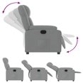 thumbnail image 4 of vidaXL Manual Recliner Chair for Living Room, Adjustable Backrest&Footrest, Light Gray Fabric, 4 of 5