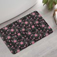 thumbnail image 2 of Pioneer Flower Floral Print Pattern Bathroom Rugs Mat, Non Slip Microfiber Bathroom Rug with Rubber Backing, Soft Mats for Bathroom Floor Tub Shower, 17"x27", 2 of 5