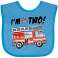 thumbnail image 3 of Inktastic I'm 2 Fire Truck 2nd Birthday Boys or Girls Baby Bib, 3 of 4