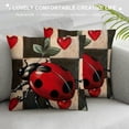 thumbnail image 3 of PHYHOO Hello Valentine Love Decorative Throw Pillow Covers, Red Mushroom Black White Buffalo Plaid Check Cushion Case Decor, Anniversary Wedding Farmhouse Home Sofa Decoration White, 3 of 5