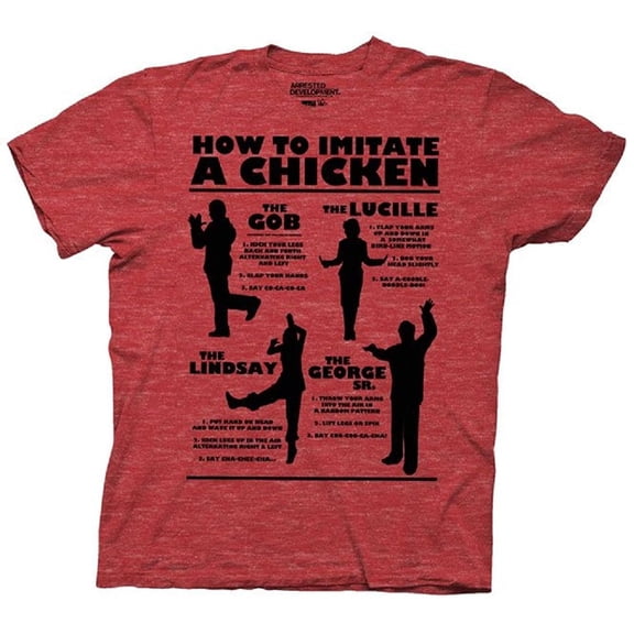 Arrested Development How To Imitate A Chicken Adult Heather Red T-shirt