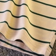 thumbnail image 6 of ITSAME Toddler Boys Outfit 2-Piece Cotton Striped Print T-Shirt and Shorts Summer Fashion Casual Set Beige Size 5T, 6 of 9