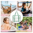 thumbnail image 7 of Unique Bargains Clear Toiletry Bag Waterproof Transparent Tote Bag for Women Zipper Makeup Bag Green, 7 of 7