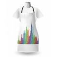 thumbnail image 3 of NYC Apron, Colorful New York City USA Skyline Creative Hatched Line Art Sketchy Illustration, Unisex Kitchen Bib with Adjustable Neck for Cooking Gardening, Adult Size, Multicolor, by Ambesonne, 3 of 4