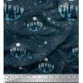 thumbnail image 1 of Soimoi Poly Georgette Fabric Tree,Moon & Sacred Geometry Galaxy Print Fabric by Yard 52 Inch Wide, 1 of 3