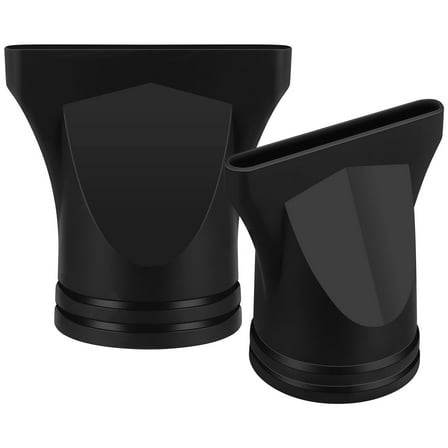 YEAHIBABY 2Pcs Universal Hair Dryer Nozzle Black Nylonblow Dryer Accessory Lightweight Durable Design