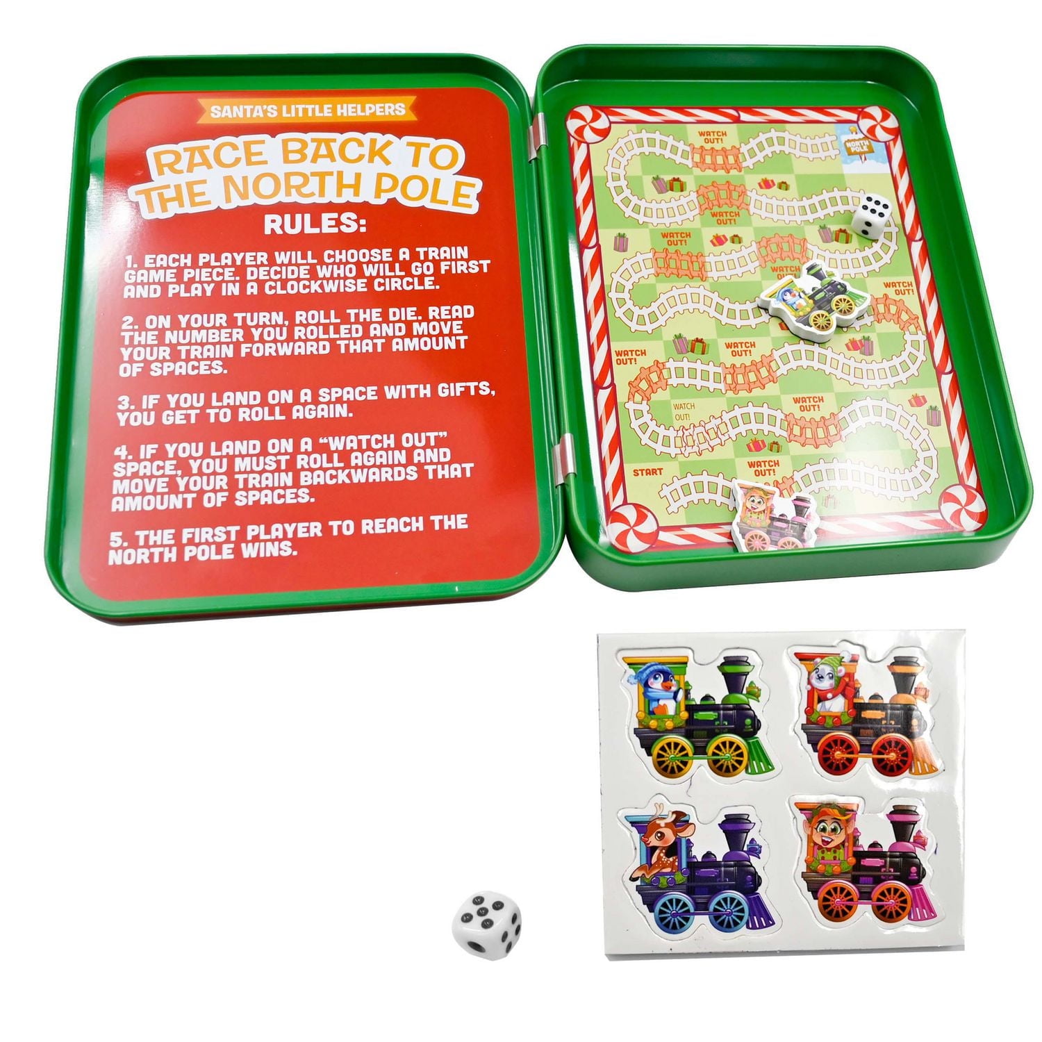 Jeux de voyage de Noël – Jeu de poche magnétique - Jeu de la course au pôle Nord