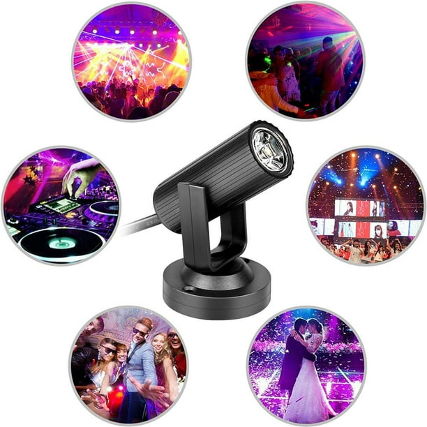 10uds. Lámpara de iluminación de escenario con efecto de foco de luz LED de 1W para KTV DJ (blanco)