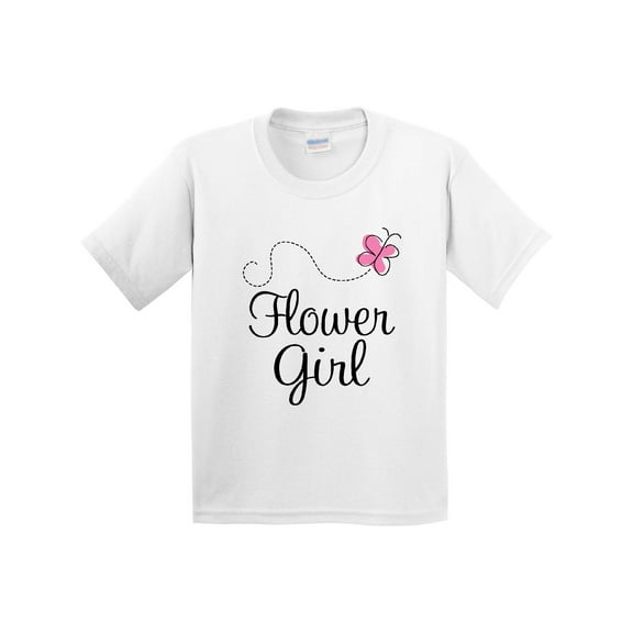 Inktastic Flower Girl Wedding Butterfly Youth T-Shirt