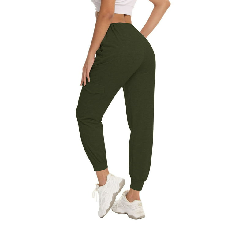 CHGBMOK Clearance Cargo Pants Women Casual Sports Overalls Leggings Solid  Color Pocket Pants Trousers 