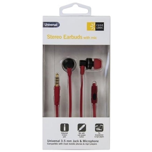 Bth CLSTHD401 Écouteurs de la Série 400 avec Microphone & 44; Noir et Rouge - Cordon de 4 Pieds