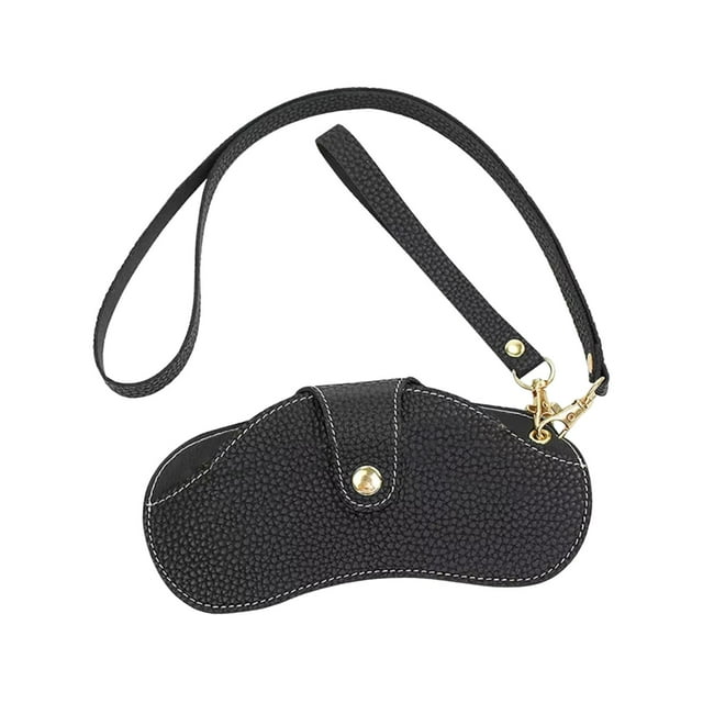 Estuche para gafas de sol con organizador, estuche para gafas moderno, portátil y ligero. Negro