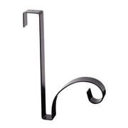 Outdoor Wreath Hanger Hook, for Wreaths and Lanterns, Black Finish, Patented Design