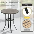 thumbnail image 4 of Vicllax 3 Piece Outdoor Bistro Sets,Outdoor Bar Set with 35" Round Bar Table & Rattan Swivel Bar Stools, Modern Patio Furniture for Garden Balcony Yard, GrayWood&Gray, 4 of 9