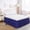 Navy, variant on Partheme 39x75in Solid Color Elastic Bed Skirt, Elastic Embedded Wrap Around Bed Skirt for Twin Full Queen, Soft Breathable Fabric Hides Under Bed Storage, Red