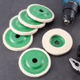 thumbnail image 2 of 18 Pack 4 Inch Round Wool Felt Disc Wheel Pad, for 100 Angle Grinder, Buffing Polishing Buffer Bore Dia Green, 2 of 5