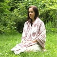 thumbnail image 3 of Meditation Yoga Prayer Shawl - Mantra Om - Grey Large, 3 of 4