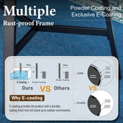 MF Studio Wicker Outdoor Patio Furniture Set, 5-Seat Patio Conversation Set with Swivel Chairs, PE Rattan Outdoor Sofa Set, Beige