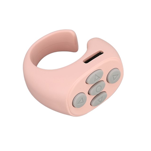 Smart Ring Controller, Practical High Sensitivity Lightweight Remote Control Page Turner 5.3 For Tik Tok For Electronic Book Pink