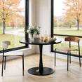 thumbnail image 6 of Cvortll 31.5" Round Marble Pedestal Dining Table, Black, 6 of 11