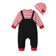 thumbnail image 4 of Taybagh My First Valentines Baby Boy Outfit Cute Valentine Tractor Print Button Jumpsuit with Hat Toddler Boys Clothes Sets, 4 of 9