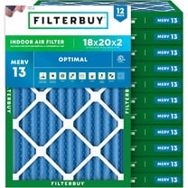 Filterbuy 18x20x2 MERV 13 Health Defense, Pleated HVAC AC Furnace Air Filters (12-Pack)