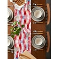 thumbnail image 6 of Table Runner Dresser Scarves 36 Inch Long,Watercolor Retro USA National Flag Linen Dining Table Runners Patriotic Star and Stripe Tabletop Scarf for Wedding Holiday Party Kitchen, 6 of 7