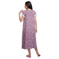 thumbnail image 4 of Moomaya Chemise de Nuit en Coton Imprimée pour Femmes à Manches Courtes, 4 of 5
