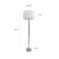 thumbnail image 3 of Mod Lighting and Decor Chrome-Finish Floor Lamp with Hanging Crystals Shade - 61.5" - Silver and, 3 of 4