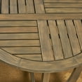 thumbnail image 5 of Luciano Outdoor 3 Piece Acacia Wood and Mesh Round Dining Set, Gray, Black, 5 of 6