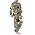 thumbnail image 2 of Sikiie Cactus Garden Mens Pajama Set, Soft Warm Long Sleeve Sleepwear, Cozy Button-Down Pjs for Men-Large, 2 of 7