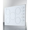 thumbnail image 3 of 27" wide 5-burner radiant cooktop made in the USA in smooth white ceramic glass finish, 3 of 3