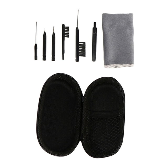 Esquirla 8 Pieces Hearing Device Amplifier Cleaner Kit with Storage Bag Home Travel Maintenance Easy to Carry Multifunctional for Earbuds