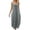 Grey, variant on Women's Casual V Neck Sleeveless Loose Fit Summer Dress, Flowy Maxi with Side Slit, Boho Beach Tank Dress for Warm Weather