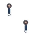 thumbnail image 1 of Ventilador de mano Inteprter llavero portátil ajustable refrigeración personal bajo ruido camping picnic deportes mosquetón enfriador Azul 2Conjunto, 1 of 6