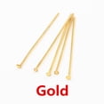 thumbnail image 1 of 200 unids/lote 16 20 25 30 35 40 45 50mm alfileres de cabeza plana color oro/plata/alfileres de rodio para accesorios de joyería que hacen suministros DIY Tan Jianjun unisex, 1 of 2