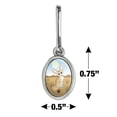 thumbnail image 4 of Fennec Fox Antiqued Oval Charm Clothes Purse Suitcase Backpack Zipper Pull Aid, 4 of 4