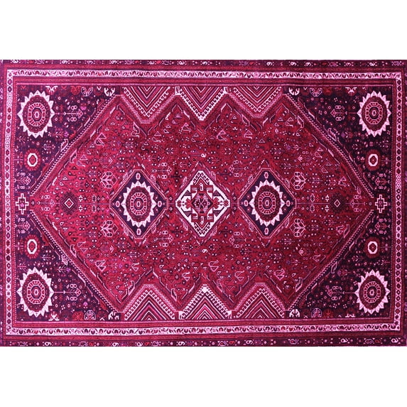 Ahgly Company Indoor Rectangle Persian Pink Traditional Area Rugs, 2' x 4'