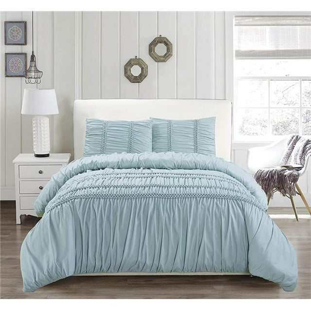 Kensie EMILIA 12961D=1 EMILIA 6PC FULL/QUEEN COMFORTER SET /ETHER BLUE